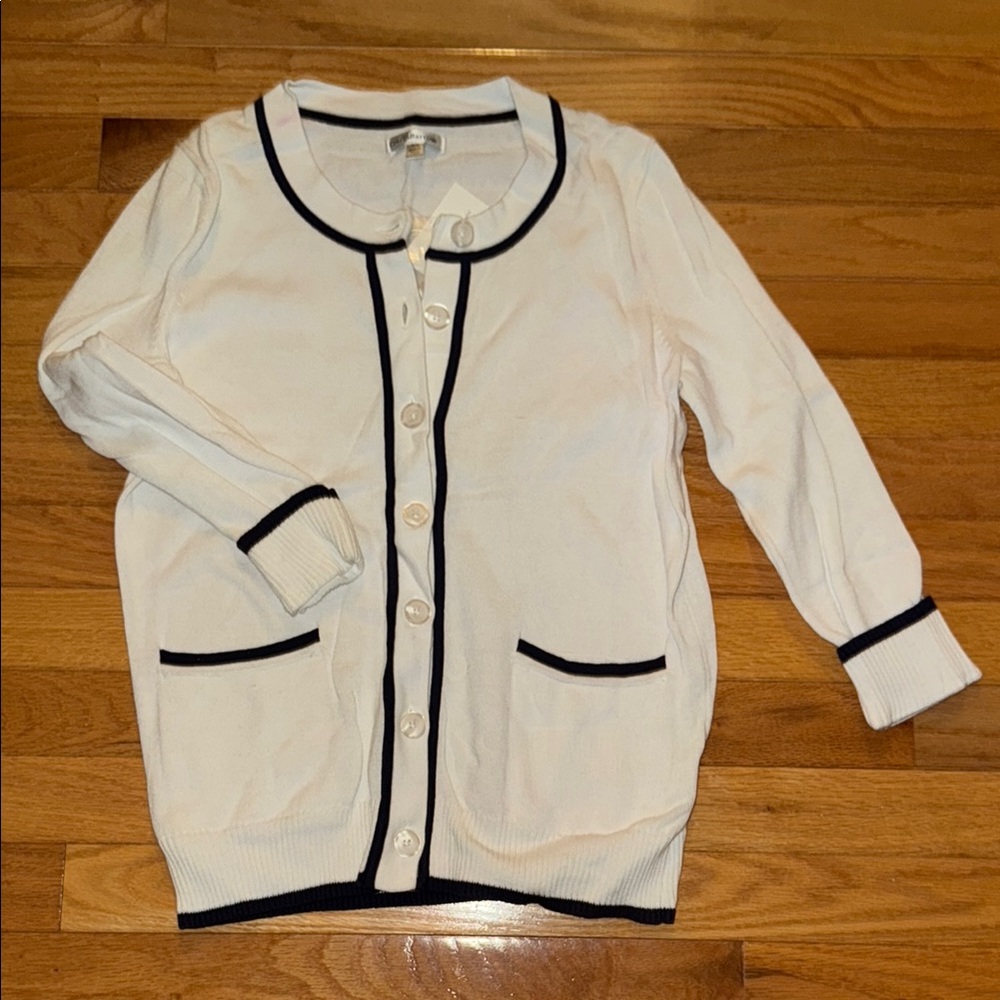 Croft&Barrow XS Women's White Cardigan Sweater